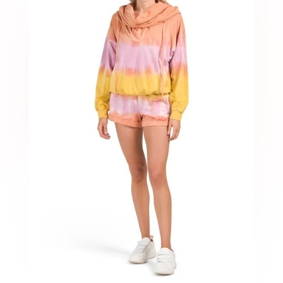 YFB Tie Dye Sweatshirt & Shorts Set M/L - Picture 1 of 13